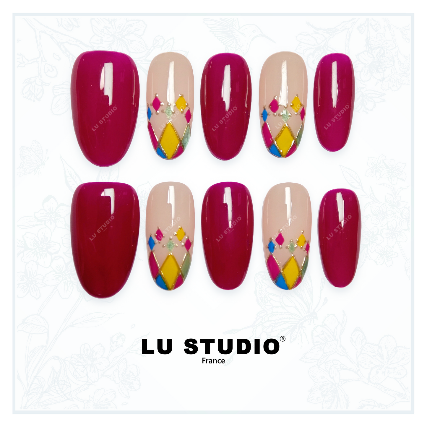 M76 - Jardin des innocents Troyes  |  Faux-ongles réutilisables - Press on nails