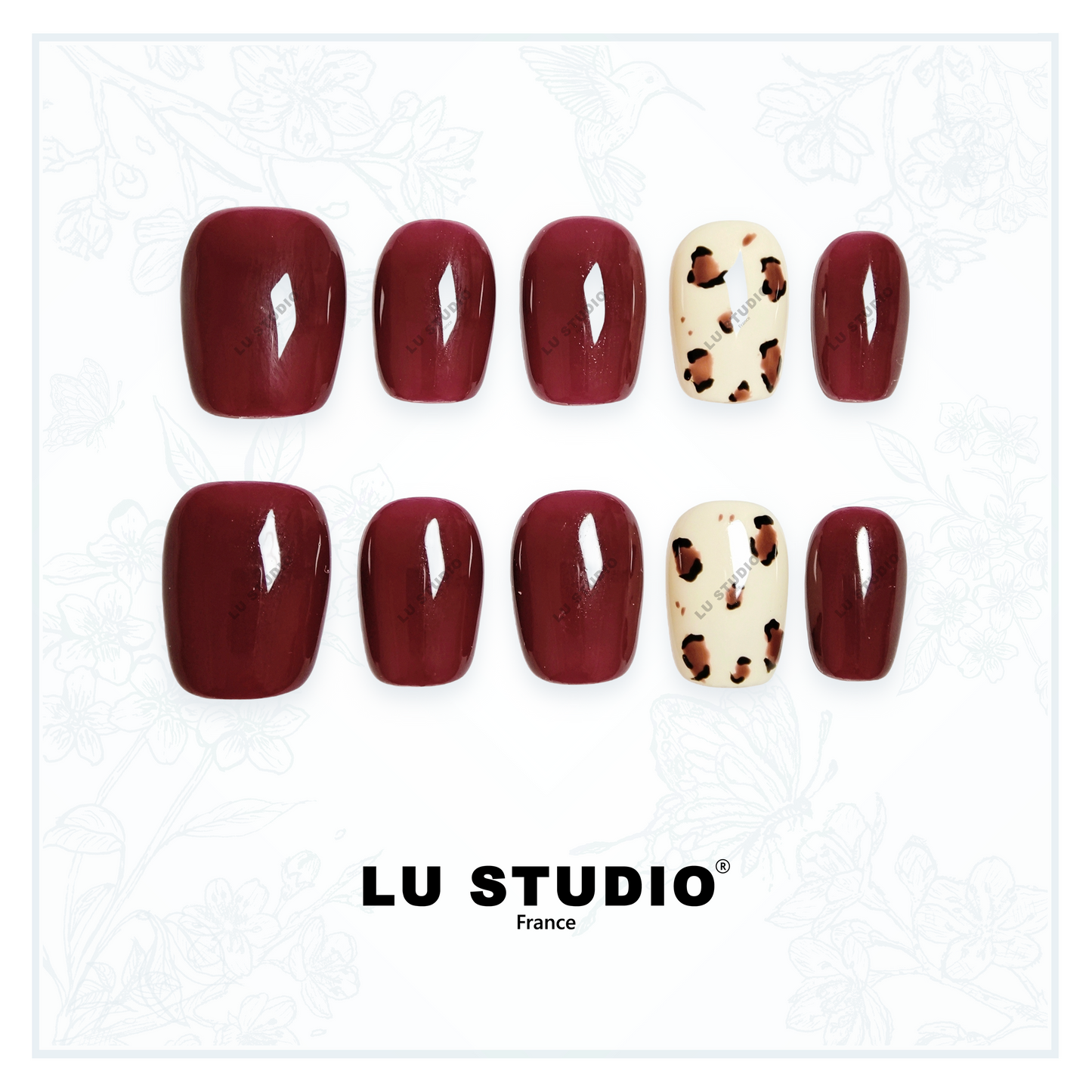 M79 - Bordeaux sauvage  |  Faux-ongles réutilisables - Press on nails