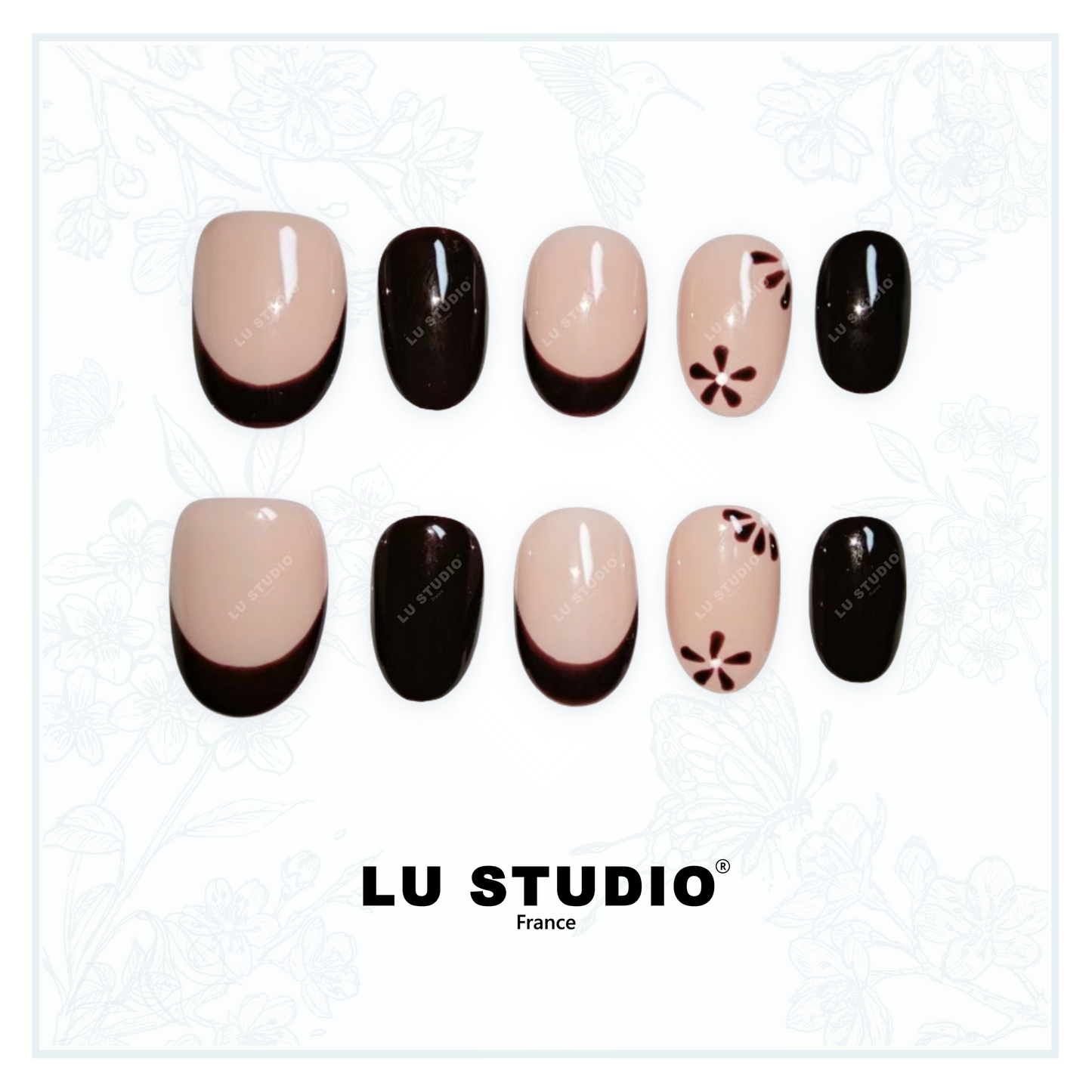 M81-Terres-de-Marguerite |  Faux-ongles réutilisables - Press on nails