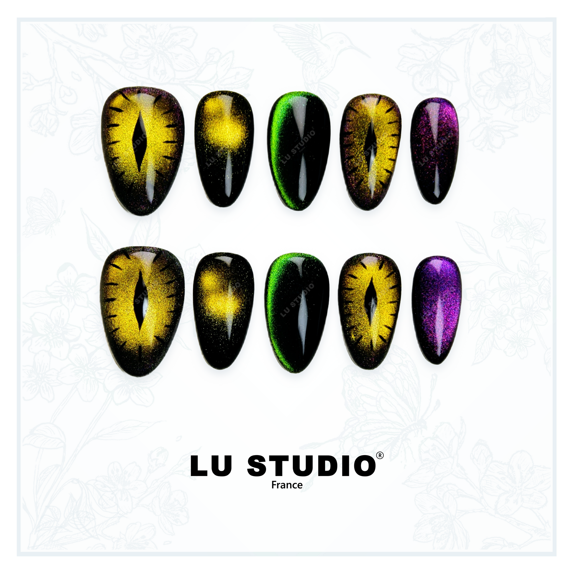 M85 - Regard du Félin  |  Faux-ongles réutilisables - Press on nails