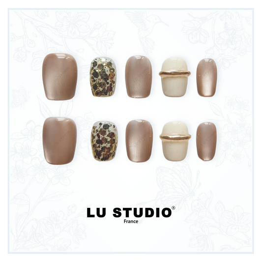 M90 - Quartz Rose  |  Faux-ongles réutilisables - Press on nails