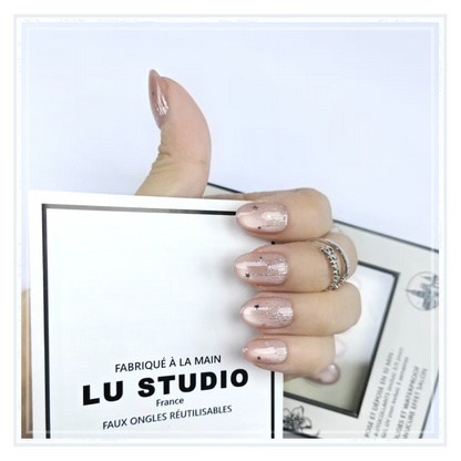 M91 - Constellation rose | Faux-ongles réutilisables - Press on nails