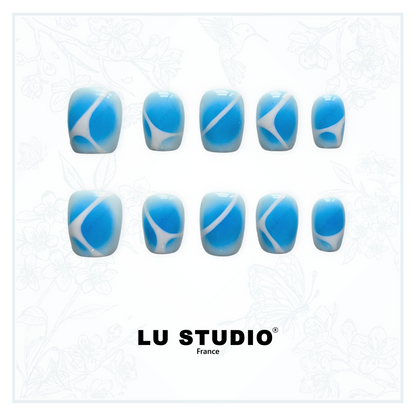M92 - Dédale aquatique | Faux-ongles réutilisables - Press on nails