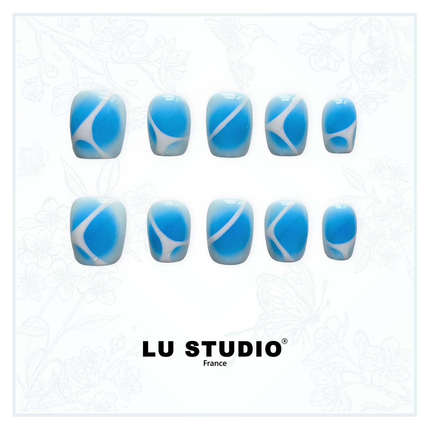 M92 - Dedale Aquatique  |  Faux-ongles réutilisables - Press on nails