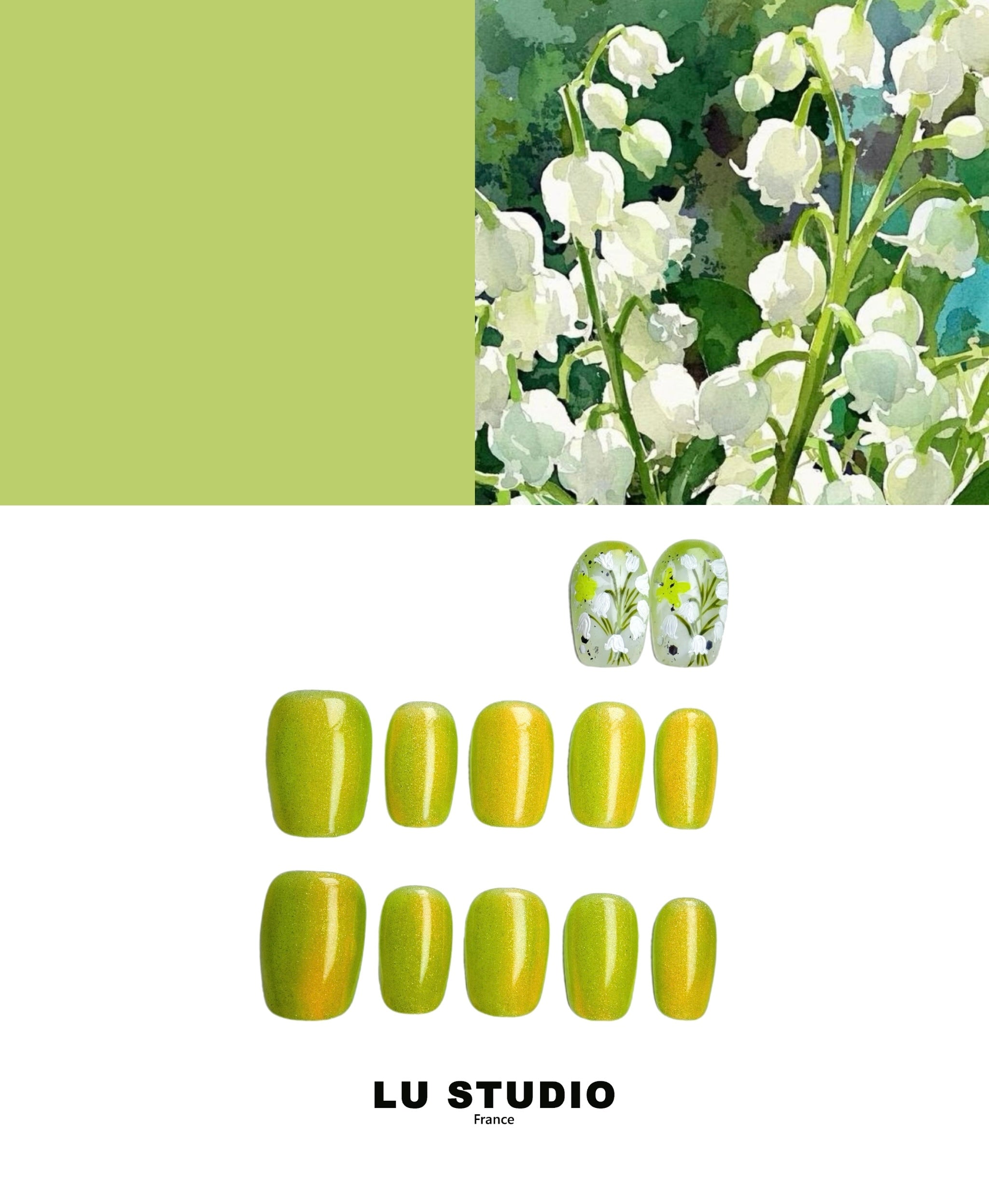 Muguet  Faux-ongles réutilisables Press on nails 