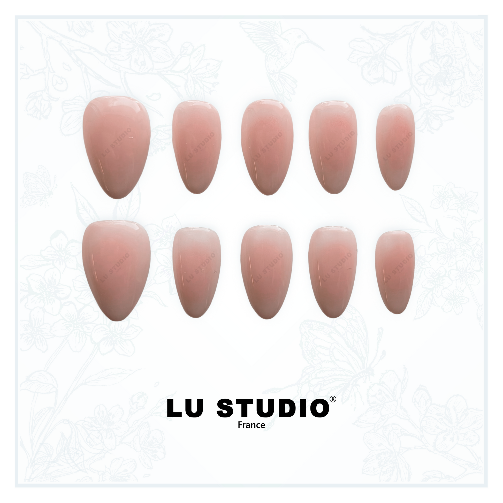 N01 - Nude rose  |  Faux-ongles réutilisables - Press on nails