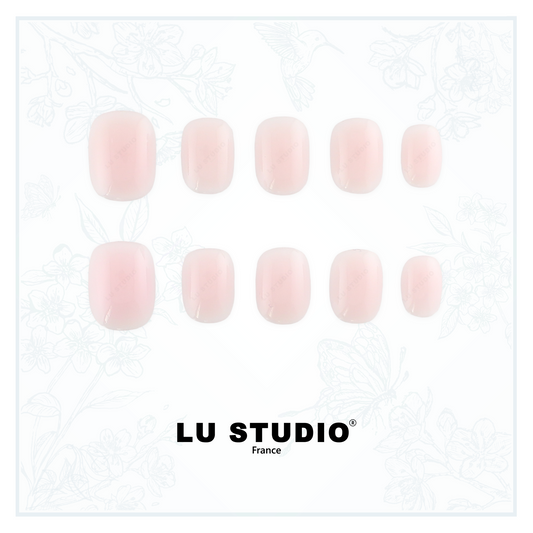 N04 - Bombé rose 01  |  Faux-ongles réutilisables - Press on nails