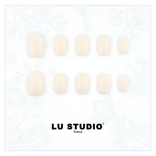 N05 - Bombé blanc  |  Faux-ongles réutilisables - Press on nails