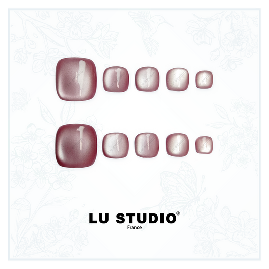 P01 - Rose doux (spécial pieds)  |  Faux-ongles réutilisables - Press on nails