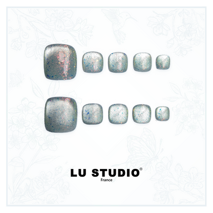 P03 - Andromède (spécial pieds)  |  Faux-ongles réutilisables - Press on nails