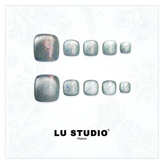 P03 - Andromède (spécial pieds)  |  Faux-ongles réutilisables - Press on nails