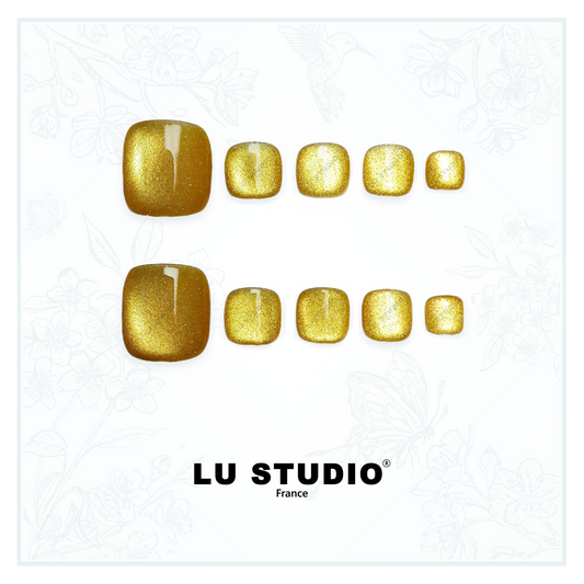 P05 - Champagne (spécial pieds)  |  Faux-ongles réutilisables - Press on nails