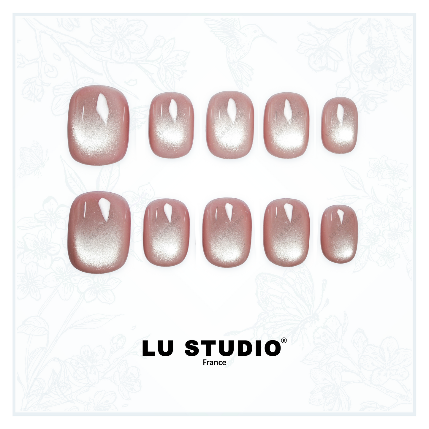 Rose doux  |  Faux-ongles réutilisables - Press on nails