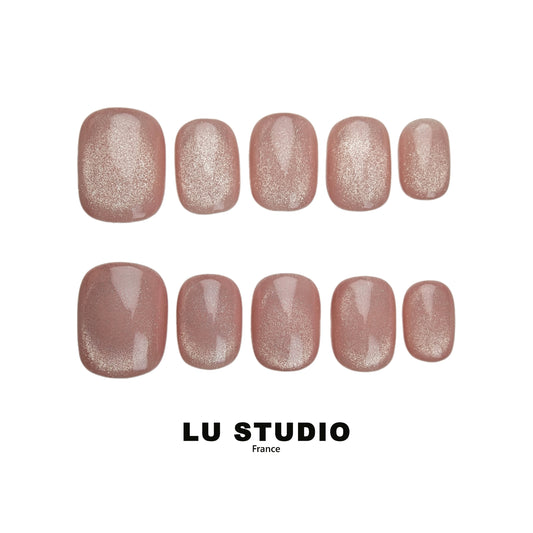 Rose doux Faux-ongles réutilisables Press on nails 