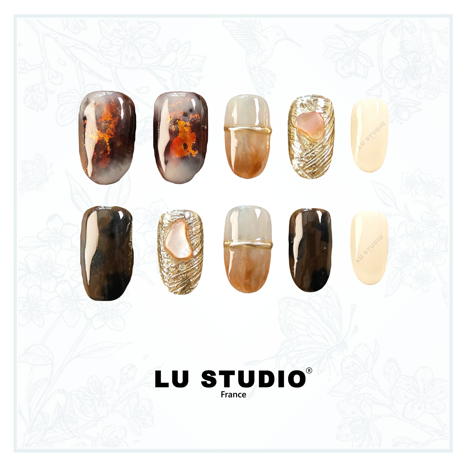 Souvenir de Côte d'Ivoire  |  Faux-ongles réutilisables - Press on nails