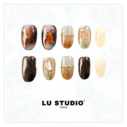 Souvenir de Côte d'Ivoire  |  Faux-ongles réutilisables - Press on nails