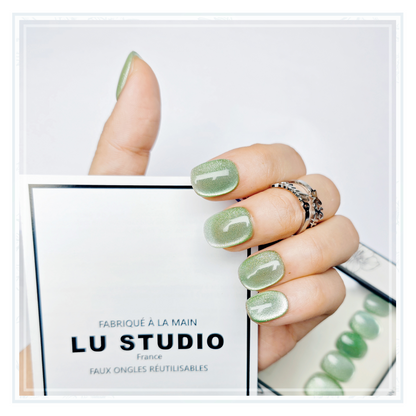 Vert d'eau  |  Faux-ongles réutilisables - Press on nails
