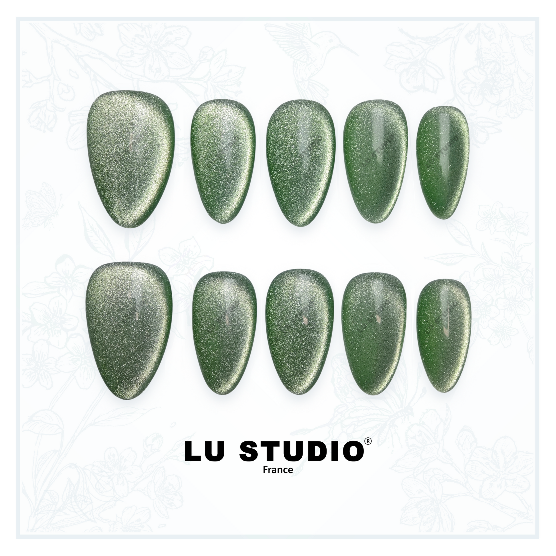 Vert d'eau  |  Faux-ongles réutilisables - Press on nails